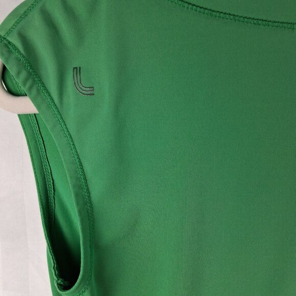 LOLE Size M Womens Green V-neck Neck Stretch Athletic Top - Picture 6 of 7
